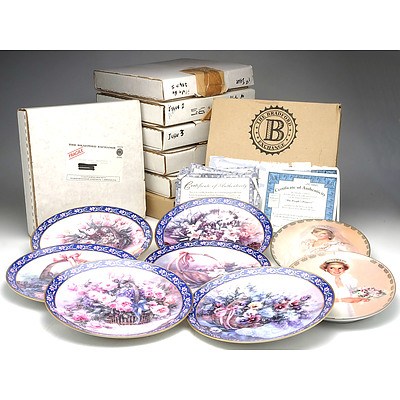 Limited Edition Bradford Exchange Plates, including; Lilies, Irises, Roses and More