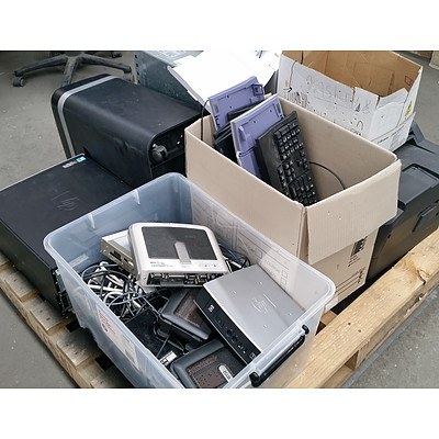Bulk Lot of Assorted IT & Office Equipment - Paper Shredder, Desktop Computers & Components