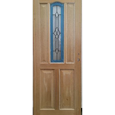 Solid Entry Door With Leadlight Panel