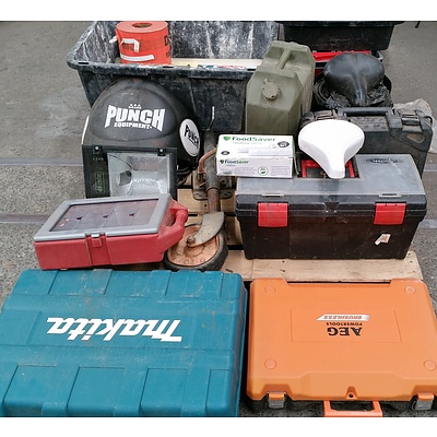 Selection of Toolboxes, Hardware, Sporting Equipment