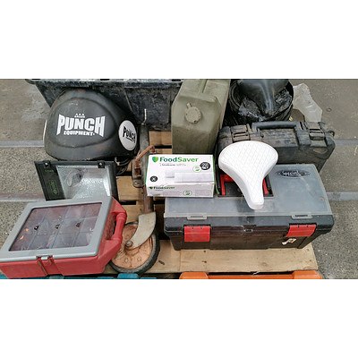 Selection of Toolboxes, Hardware, Sporting Equipment