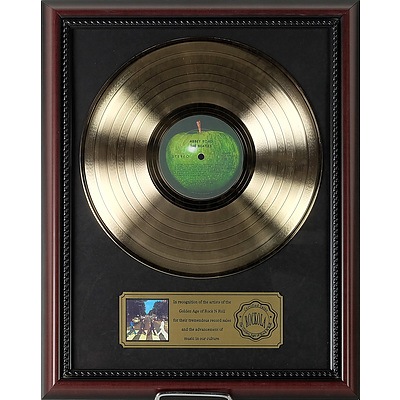 The Beatles 'Abbey Road' Gold Record, Limited Edition 319/500