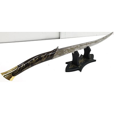 Hadhafang Sword of Arwen Evenstar with Display Stand - Lord of the Rings Sword