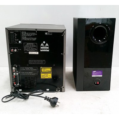 Samsung Subwoofer PS-CW1 and Pioneer CD Deck Reciever and Karaoke Model XR-P670F