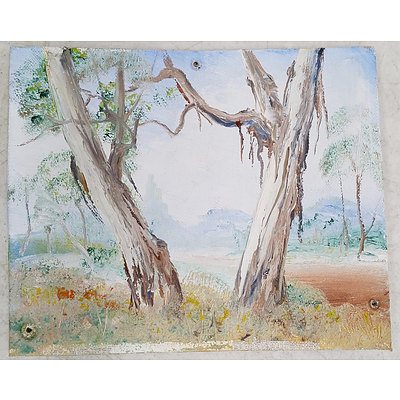 11 Assorted Prints and Paintings Including One Hand Painted Bush Scene