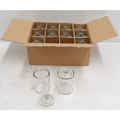 12 Small Ornamental Sealing Glass Jars