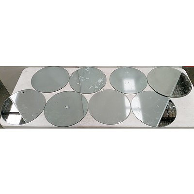 8 Round Mirrors, Disposable Painting Tray, 2 Shell Soap Holders for Tiling into Bathroom