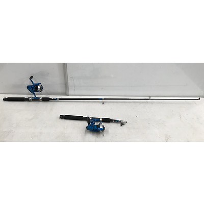 Sport Fisher Saturn 2500 Retractable Fishing Rod's & Reel's x2
