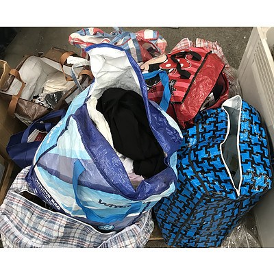Bulk Lot Of Clothes Shoes Hand Bags Party Supplies and More