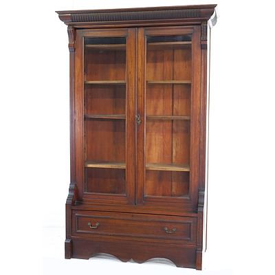 Edwardian Walnut Bookcase Early 20th Century