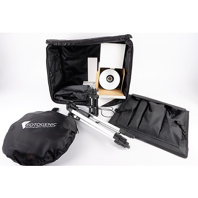 Fotgenic Portable Collapsible Photographic Light Box with Lights , Umbrella and Travel Case