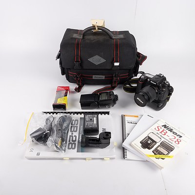 Nikon D90 SLR Film Camera in Travel Case with Manual and Extras