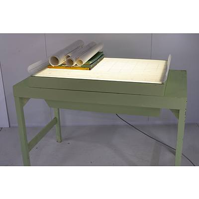 Architects Drafting Table with Light Display