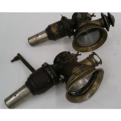 Four Brandt Bros Antique Carriage Lamps Circa 1870