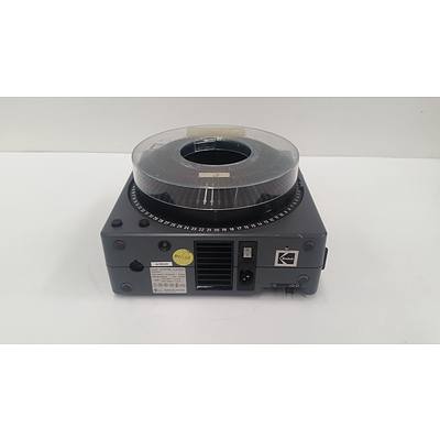 3x Kodak Carousel S-AV 2050 Slides Projector + Shelf fits 3 projectors