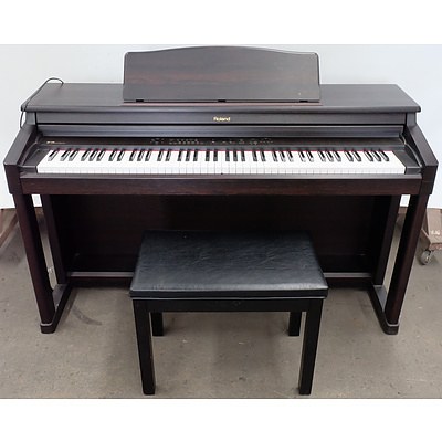 Roland HP 530 Digital Piano with Seat and Padded Cover Made in Japan