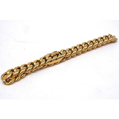 18ct Yellow Gold Rounded Filed Curb Link Chain, 44.2g