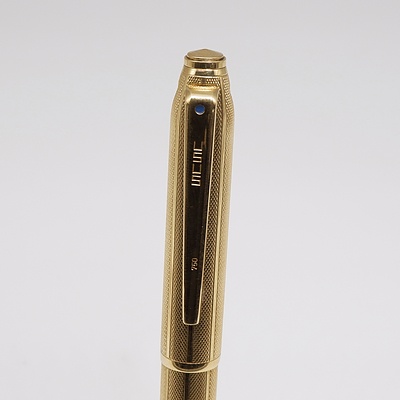 Usus 18CT Gold 4 Coloured Ball Point Pen with Engine Turn Design