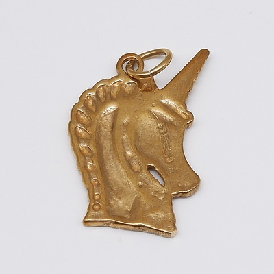 9ct Gold Unicorn Charm
