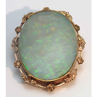 Vintage Australian Solid Opal Brooch