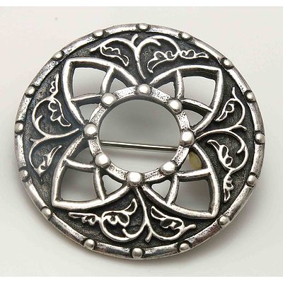 Sterling Silver Scottish Celtic Style Brooch