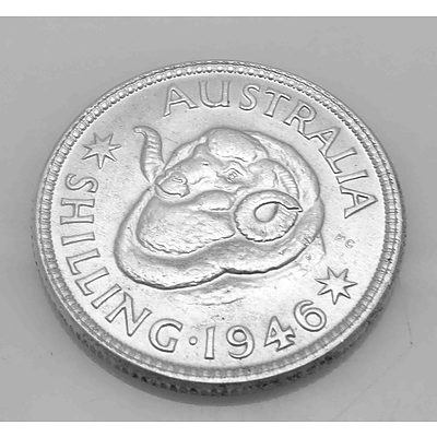 Australia Silver Coin: Shilling 1946 Melbourne