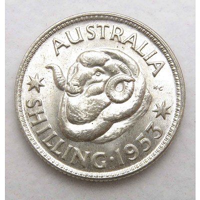 Australia Silver Coin: Shilling 1953 Melbourne