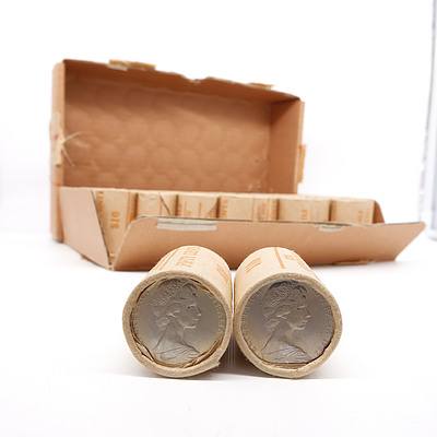 Forty Rolls of 1982 Brisbane Commonwealth Games Fifty Cent Coins with Original Box