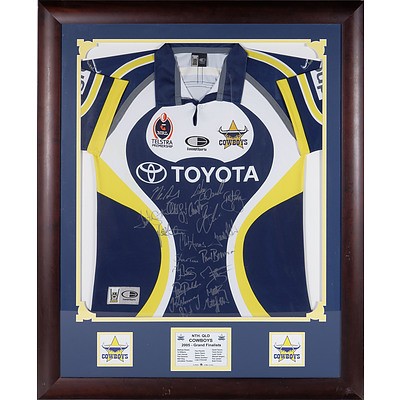North Queensland Cowboys 2005 Grand Finalists Signed and Framed Jersey