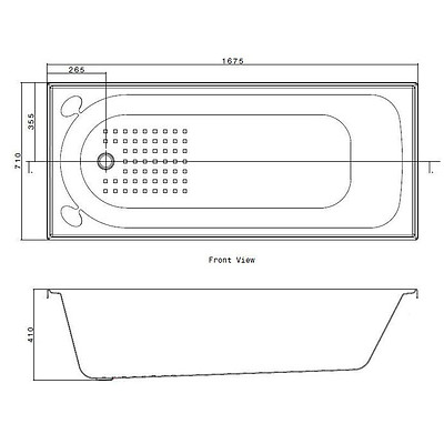Stylus Basis 1675mm Rectangular  Bath - Brand New - RRP $300.00