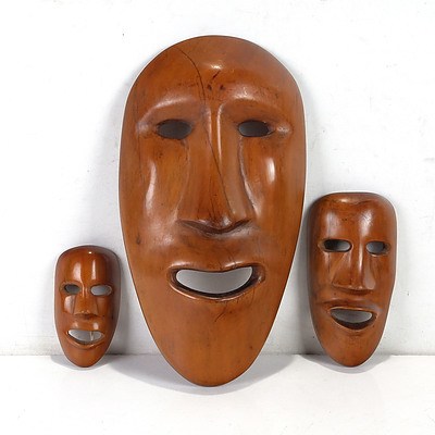 Four Graduating Moroccan Tribal Masks
