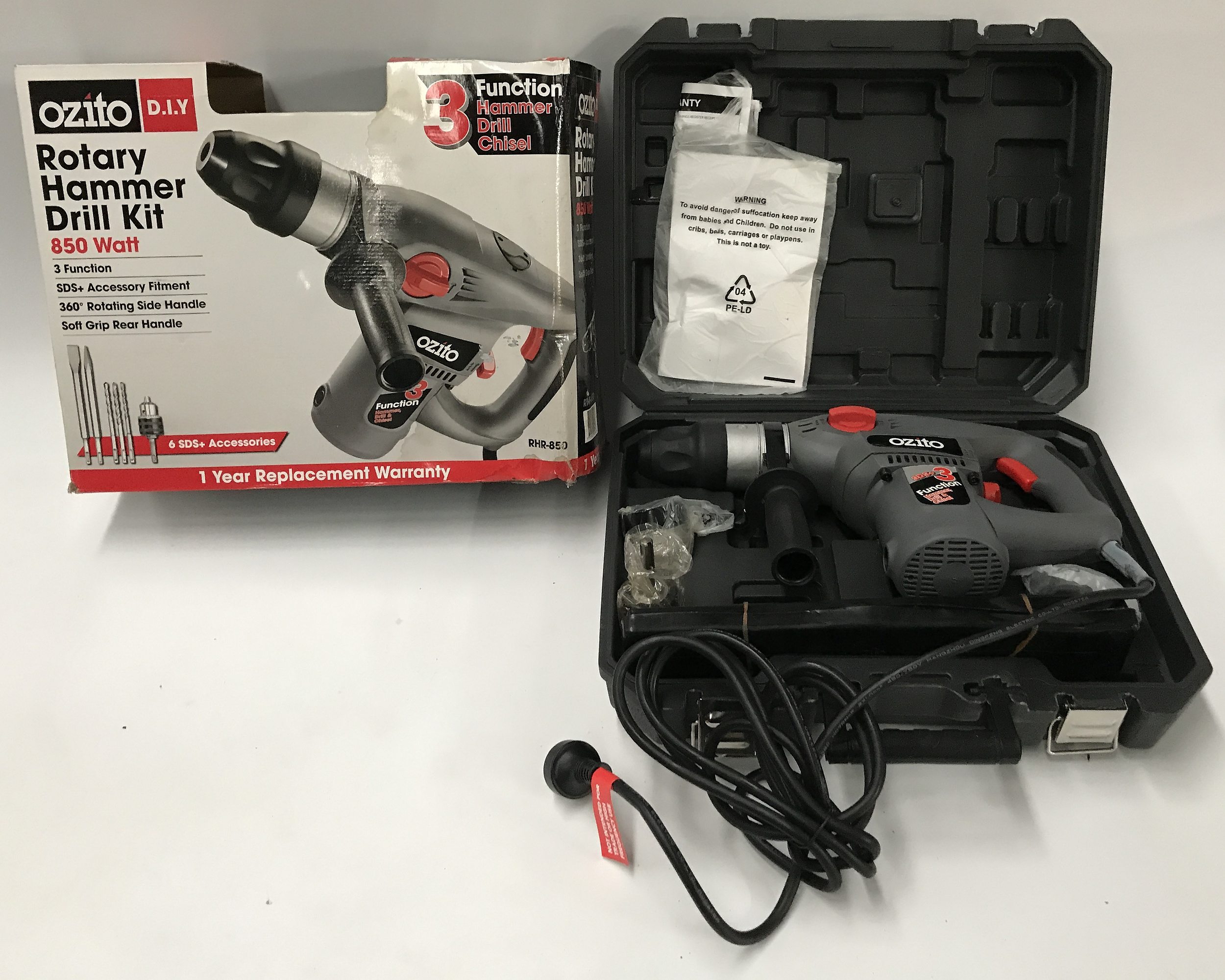 Ozito 850W Rotary Hammer Drill Lot 1117949 ALLBIDS