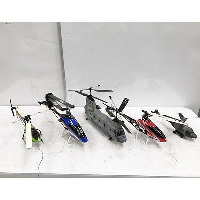 Bulk Lot of Metal Framed RC Helicopters