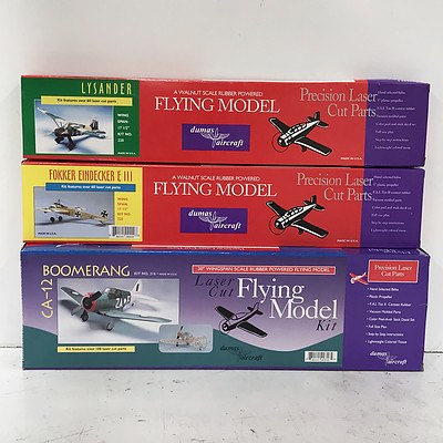 Lot of Three Dumas Aircraft Flying Model Planes