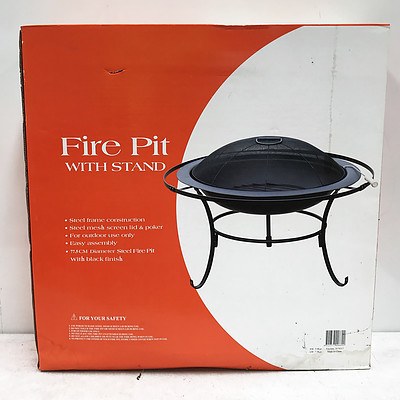 Steel Fire Pit With Stand