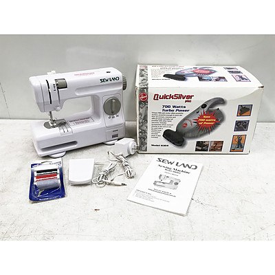 Sew Land Sewing Machine and Hoover Vacuum Cleaner