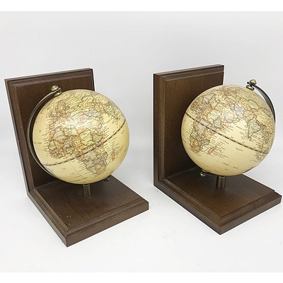 A Pair of Book End Style Globes