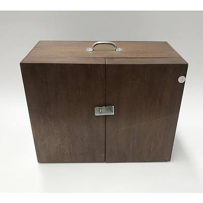 Portable Lockable Wooden Carry Craft Box
