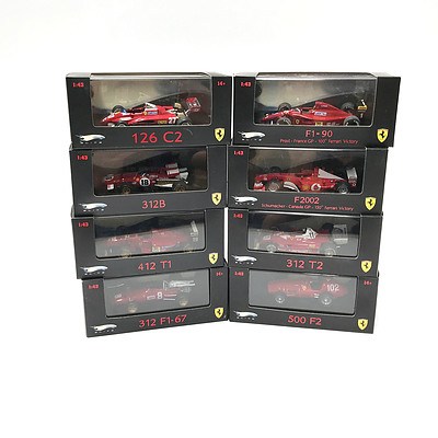 Eight Mattel  1:43  Scale 'Elite' Ferrari Models RRP $230+