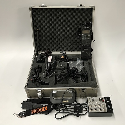 Handheld Radio & Various Accessories in Carry Case