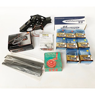 Lot of Various Remote Control Helicopter Parts and Accessories