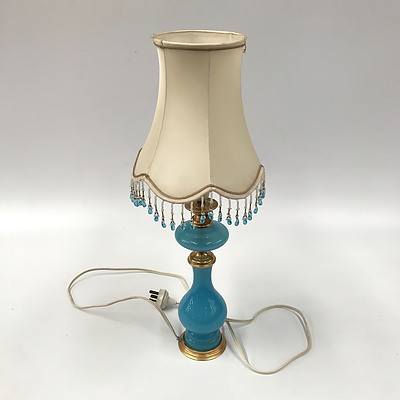 Blue Murano Cenedese Glass Electric Lamp