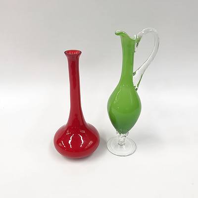 Artistic Glass Vase and Jug