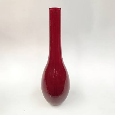 Very large Red Vase Marked J & K Collection