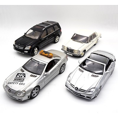 Assorted Mercedes Benz 1:18 Scale Model Cars - Lot of 4