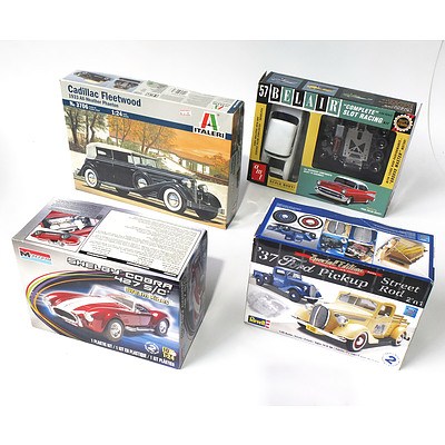 Assorted American Car Model Kits - Lot of 4