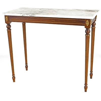Antique Style Italian Marble Top Side Table, Late 20th Century