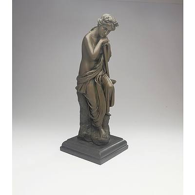 Contemporary Cast Bronze Figure of a Woman