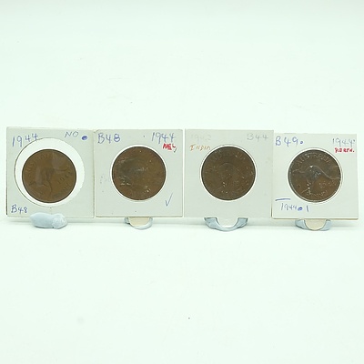 Group of Four Australian Collectable Pennies