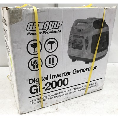 GenQuip Gi-2000 Digital Inverter Petrol Generator - Brand New